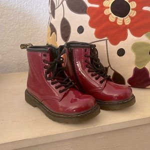 Dr. Martens Toddler 1460 Patent Leather Lace Up Boots